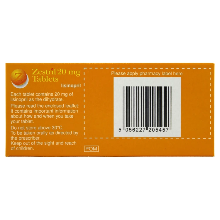 Zestril 20Mg Tablets 28 Tab